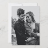 Invitation Mariage de verdure noir et blanc Monogramme Photo (Dos)