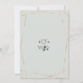 Invitation Mariage de verdure or Feuille Eucalyptus moderne (Dos)