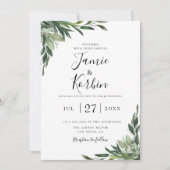 Invitation Mariage de verdure rustique chic (Devant)