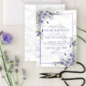 Invitation Mariage de verdure rustique Lavande Eucalyptus
