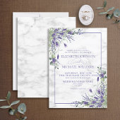 Invitation Mariage de verdure rustique Lavande Eucalyptus