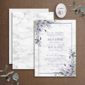 Invitation Mariage de verdure rustique Lavande Eucalyptus