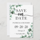 Invitation Mariage de verdure Sauvegarder la date (Devant)