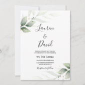 Invitation mariage de verdure simple (Devant)
