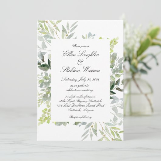 Invitation Mariage de verdure toscane (Debout devant)