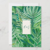 Invitation Mariage de verdure tropicale fleur sauvage sûr la  (Dos)