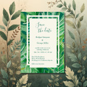 Invitation Mariage de verdure tropicale fleur sauvage sûr la 