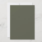 Invitation Mariage de verger luxuriant vert olive (Dos)