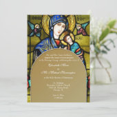 Invitation Mariage de verre catholique byzantin (Debout devant)