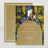 Invitation Mariage de verre catholique byzantin (Devant / Derrière)