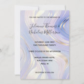 Invitation Mariage de verre doré Lavender (Devant)