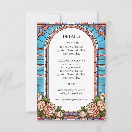 Invitation Mariage De Verre Tiré  Enceinte (Devant)