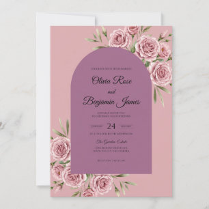 Invitation Mariage de vigne aux fleurs de prunier