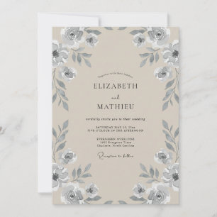 Invitation Mariage de vigne de champagne argenté