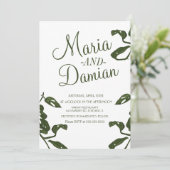Invitation Mariage de Vigne de Fromage Monstera Tropicale (Debout devant)