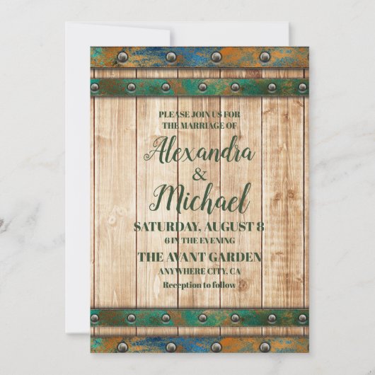 Invitation Mariage de vignoble chic moderne (Devant)