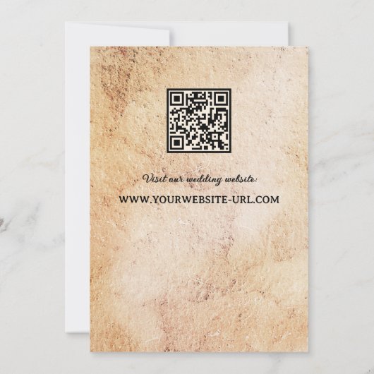 Invitation Mariage de vignoble ou de vignoble rustique (Dos)