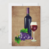 Invitation Mariage de vignoble rustique (Dos)