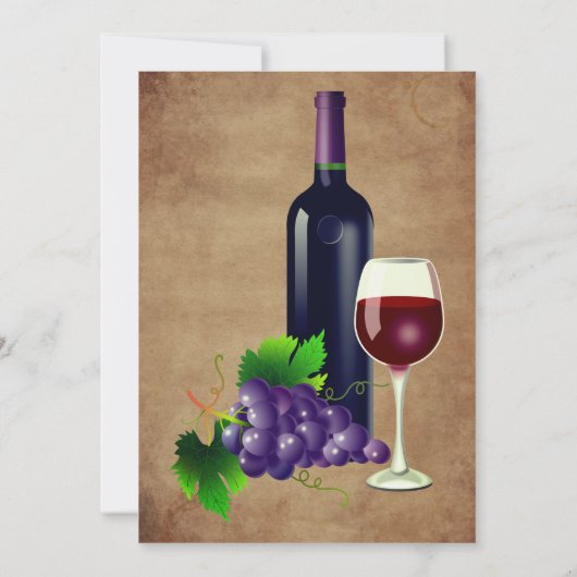 Invitation Mariage de vignoble rustique (Dos)