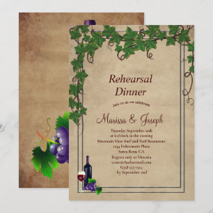 Invitation Mariage de vignoble rustique