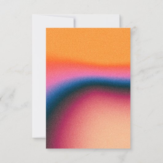 Invitation Mariage de vinyle coloré rétro (Dos)