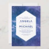 Invitation Mariage de violet cosmique Stardust (Devant)