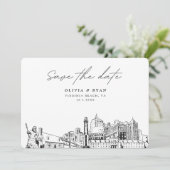 Invitation Mariage de Virginia Beach Sauvez la date (Debout devant)