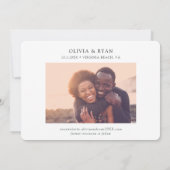 Invitation Mariage de Virginia Beach Sauvez la date (Dos)