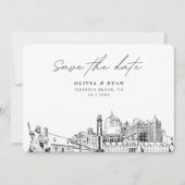 Invitation Mariage de Virginia Beach Sauvez la date (Devant)