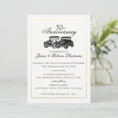Invitation Mariage de voiture antique (Debout devant)