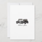 Invitation Mariage de voiture antique (Dos)