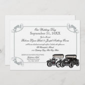 Invitation Mariage de voiture antique (Devant / Derrière)