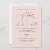 Invitation Mariage de voiture Getaway Romantic Blush Pink Inv (Devant)