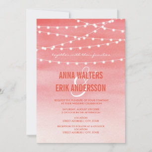 Invitation Mariage de voyants de chaîne aquarelle