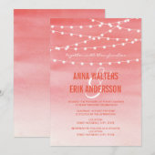 Invitation Mariage de voyants de chaîne aquarelle (Devant / Derrière)