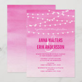 Invitation Mariage de voyants de chaîne d'aquarelle (Devant / Derrière)