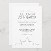 Invitation Mariage de Washington DC (Devant / Derrière)