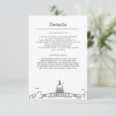 Invitation Mariage de Washington DC | Détails de l'invité (Debout devant)
