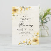 Invitation Mariage de Whimsy jaune or (Debout devant)