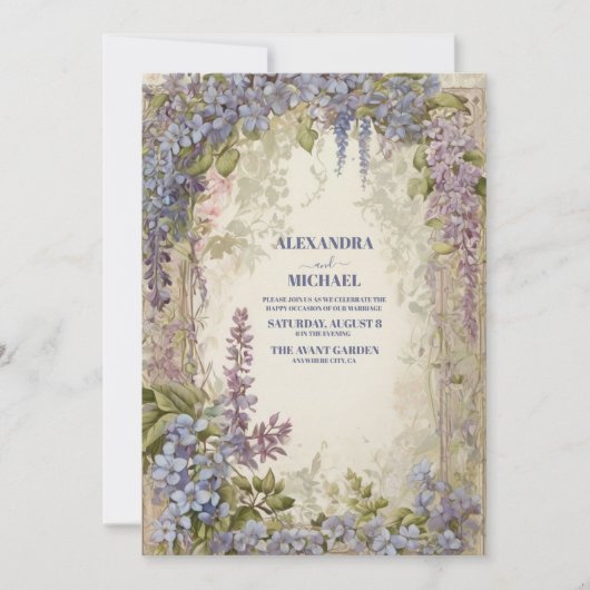 Invitation Mariage de Wisteria (Devant)