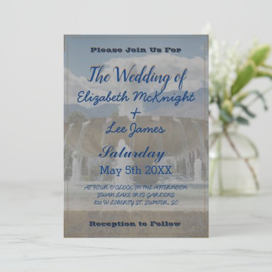 Invitation Mariage d'eau (Debout devant)