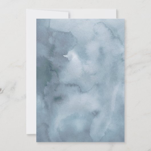 Invitation Mariage d'eau bleu côtier (Dos)