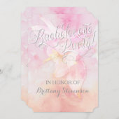 Invitation Mariage D'EAU DE COLUMBINE ROSE COULEUR FLEURS (Devant / Derrière)