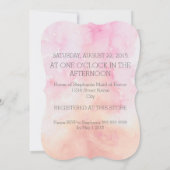 Invitation Mariage D'EAU DE COLUMBINE ROSE COULEUR FLEURS (Dos)