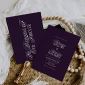 Invitation Mariage Début de Notre Éternité en Prune