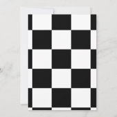 Invitation Mariage d'échecs de la reine noire et blanche (Dos)