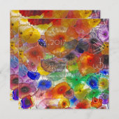 Invitation Mariage d'éclairage de verre (Devant / Derrière)