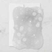 Invitation Mariage d'éclairage Silver Bokeh (Dos)