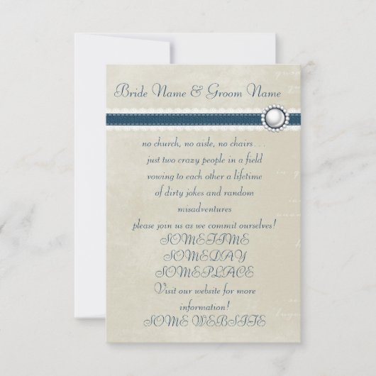 Invitation Mariage décontracté (Devant)