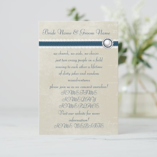 Invitation Mariage décontracté (Debout devant)